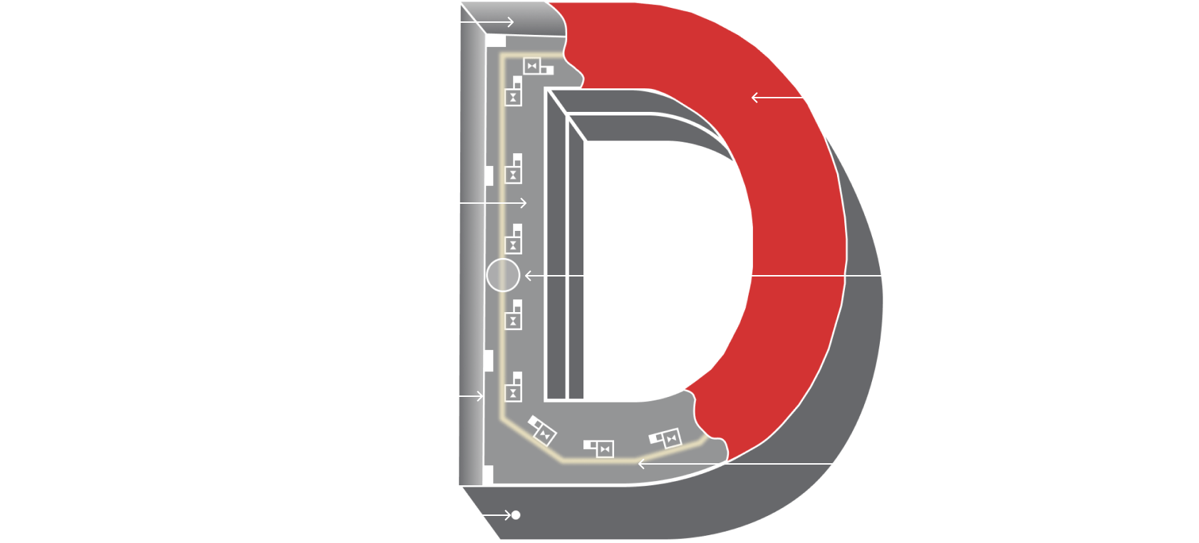 Sketch of Channel Letters Front Lit