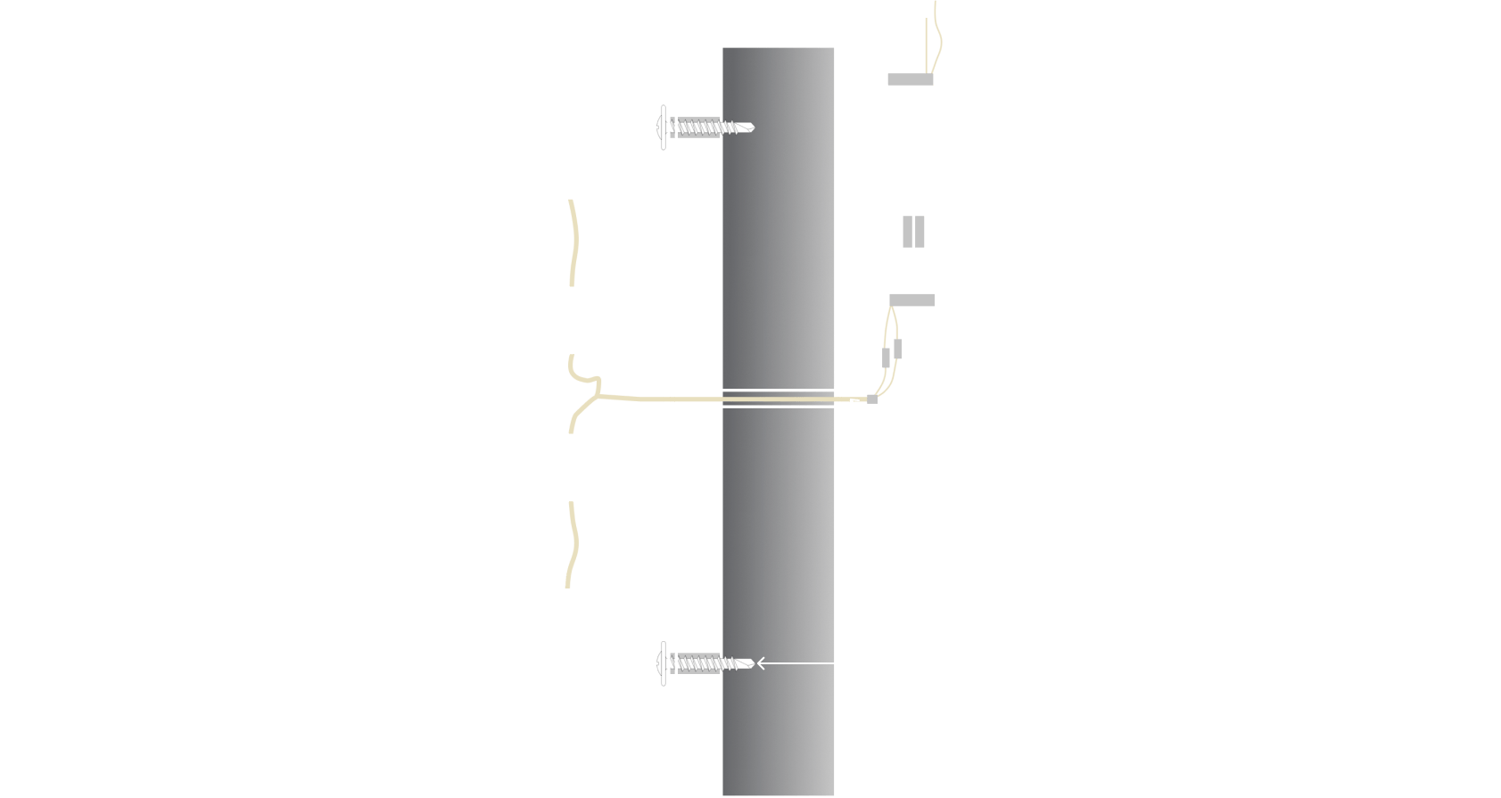 Sketch of Channel Letters Halo Lit